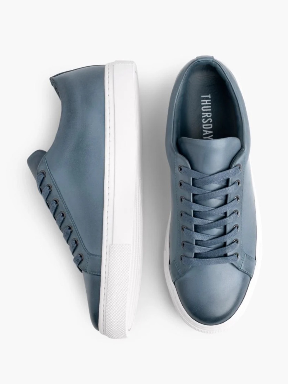Thursday Boot Company Everyday Low Top Leather Sneakers in Indigo Size 6 Preppy